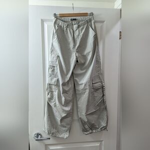 ZARA wide grey cargo pants